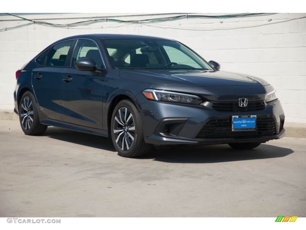 Meteorite Gray Metallic 2023 Honda Civic EX Sedan Exterior Photo #145295093