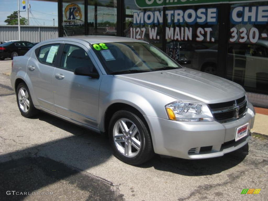 2008 Avenger SXT - Bright Silver Metallic / Dark Slate Gray/Light Slate Gray photo #4