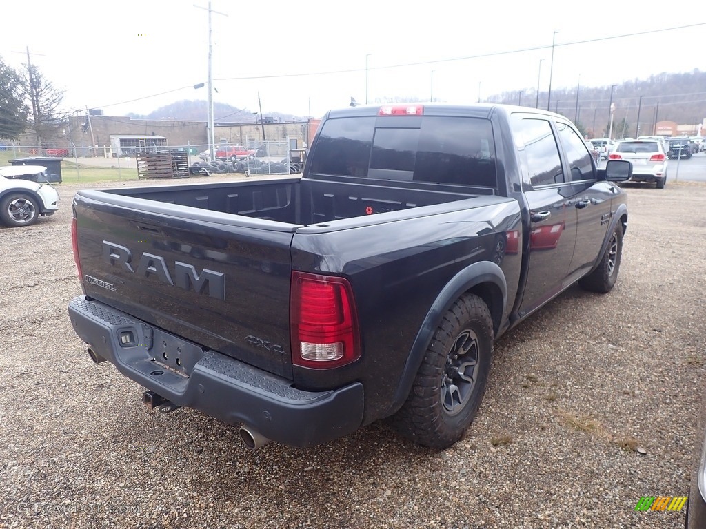 2016 1500 Rebel Crew Cab 4x4 - Brilliant Black Crystal Pearl / Rebel Theme Red/Black photo #11