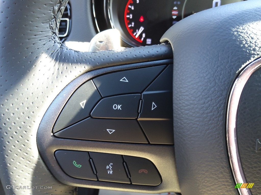 2022 Dodge Durango GT Blacktop Black Steering Wheel Photo #145302900
