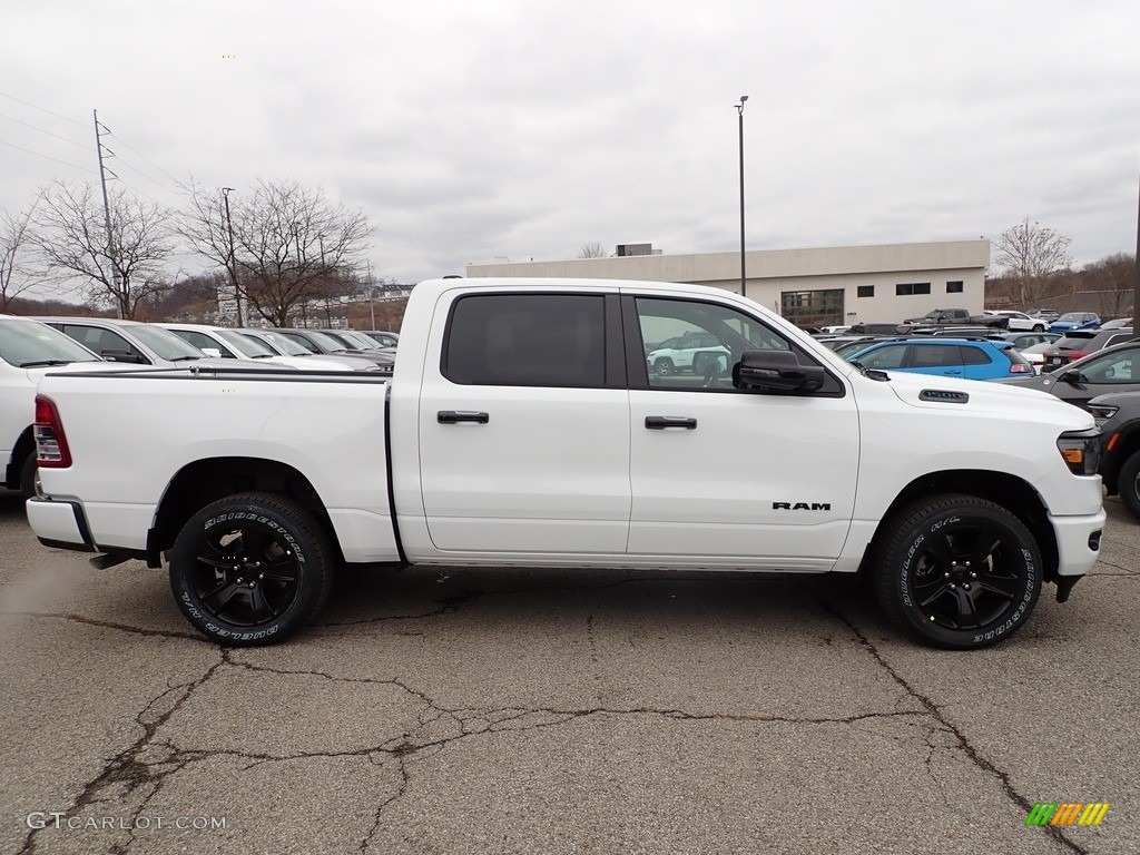 Bright White 2023 Ram 1500 Big Horn Night Edition Crew Cab 4x4 Exterior Photo #145303767