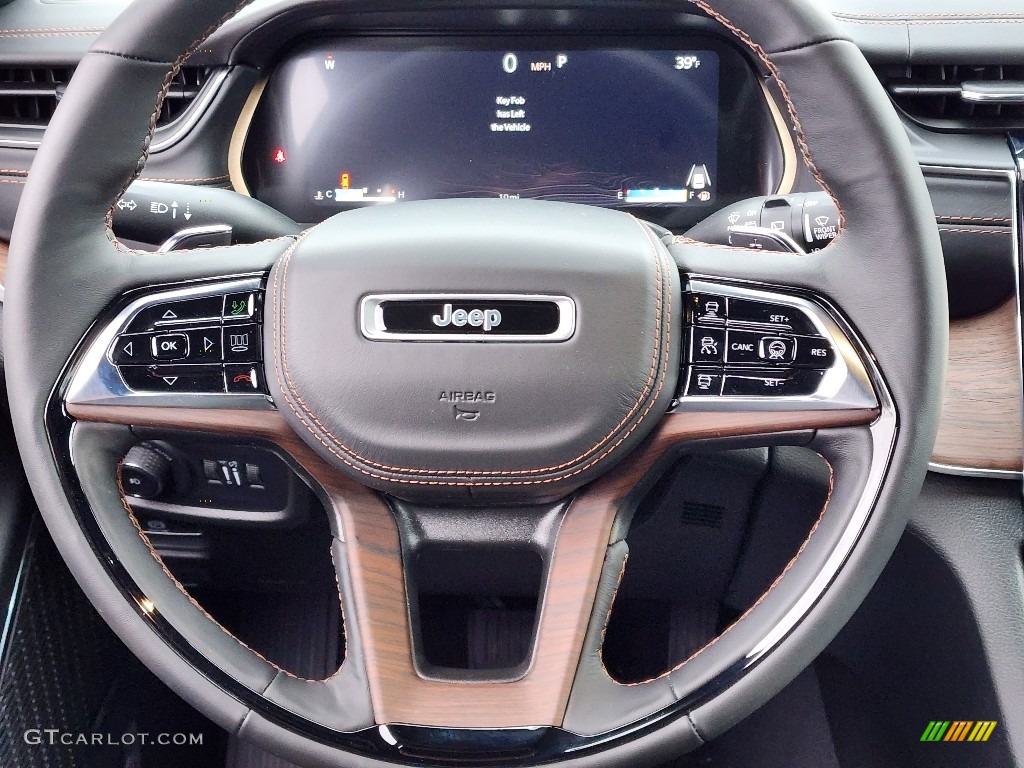 2023 Jeep Grand Cherokee L Summit 4x4 Global Black Steering Wheel Photo #145303806