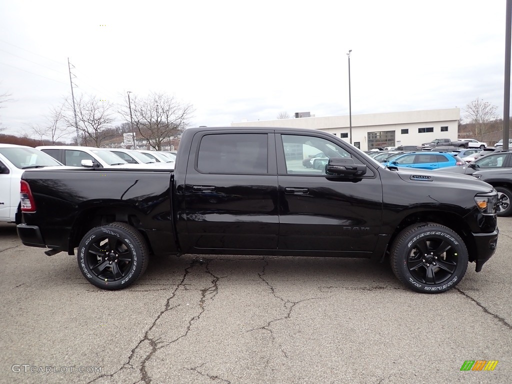 Diamond Black Crystal Pearl 2023 Ram 1500 Big Horn Night Edition Crew Cab 4x4 Exterior Photo #145304097