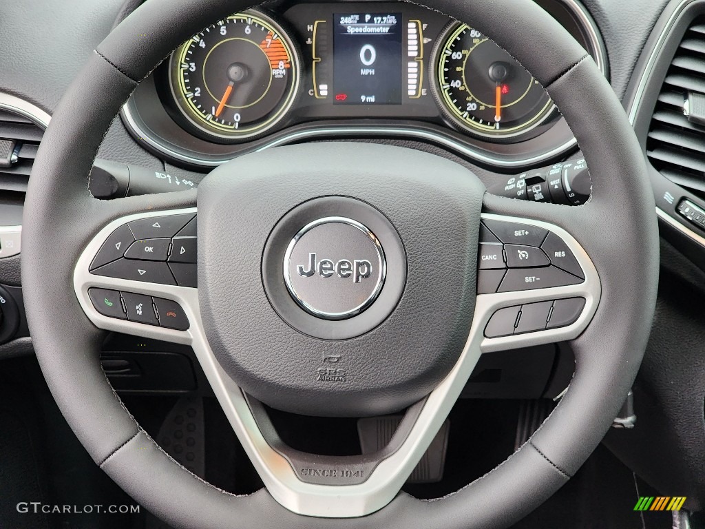 2022 Jeep Cherokee X 4x4 Black Steering Wheel Photo #145304667