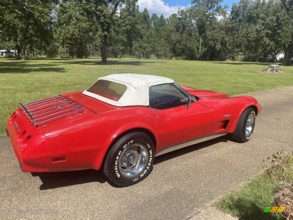 1975 Corvette Stingray Convertible - Mille Miglia Red / Medium Saddle photo #9
