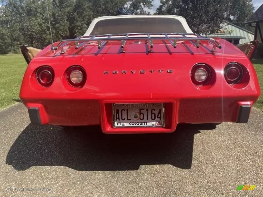 1975 Corvette Stingray Convertible - Mille Miglia Red / Medium Saddle photo #11