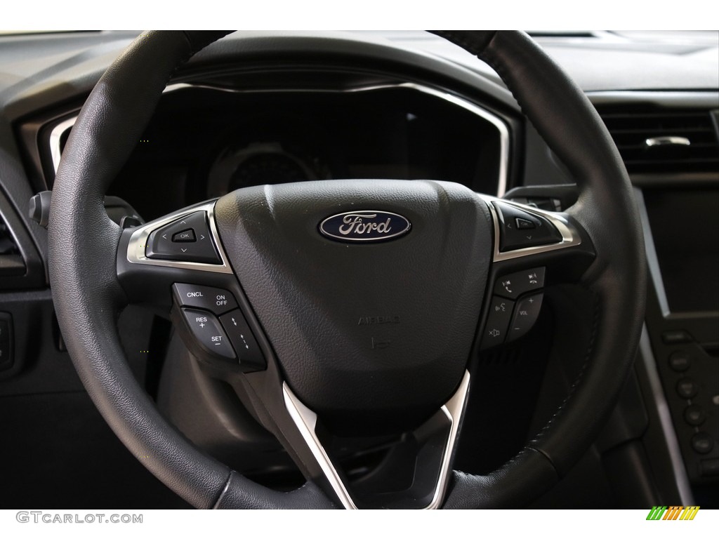 2020 Ford Fusion Titanium Ebony Steering Wheel Photo #145305897