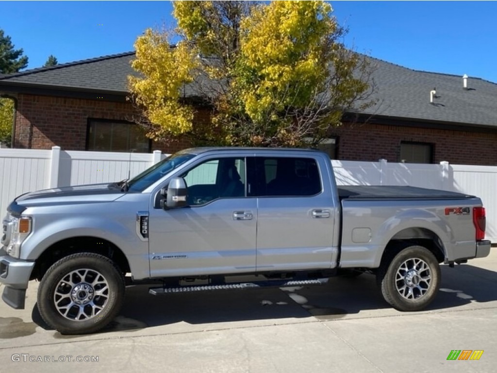 2022 F350 Super Duty Lariat Crew Cab 4x4 - Iconic Silver / Black Onyx photo #1