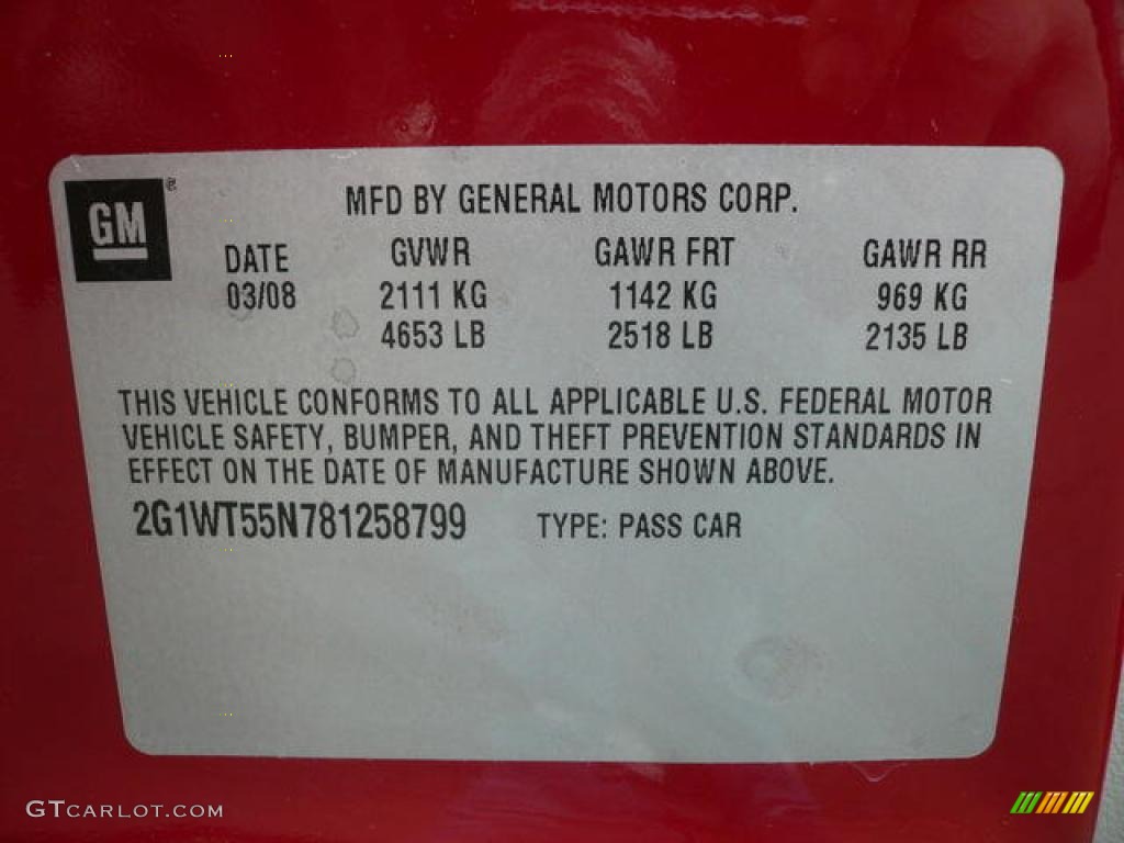 2008 Impala LT - Precision Red / Gray photo #22