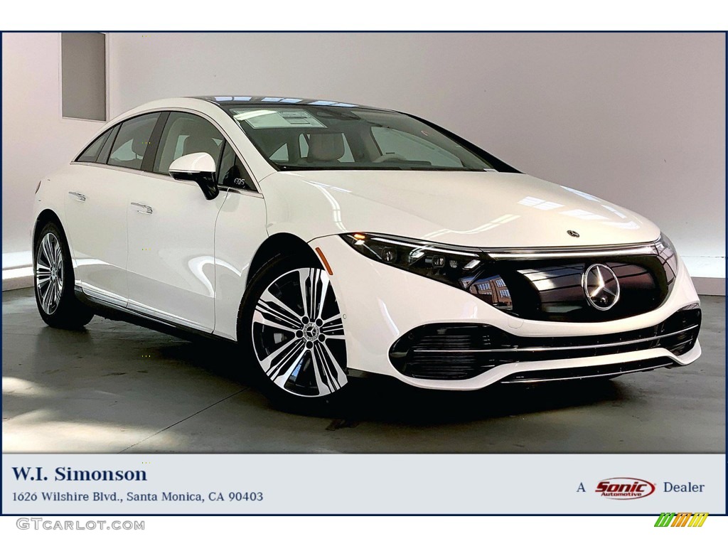 2023 EQS 450+ Sedan - Polar White / Macchiato Beige/Space Gray photo #1