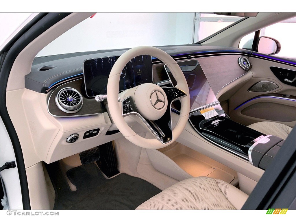 Macchiato Beige/Space Gray Interior 2023 Mercedes-Benz EQS 450+ Sedan Photo #145307759