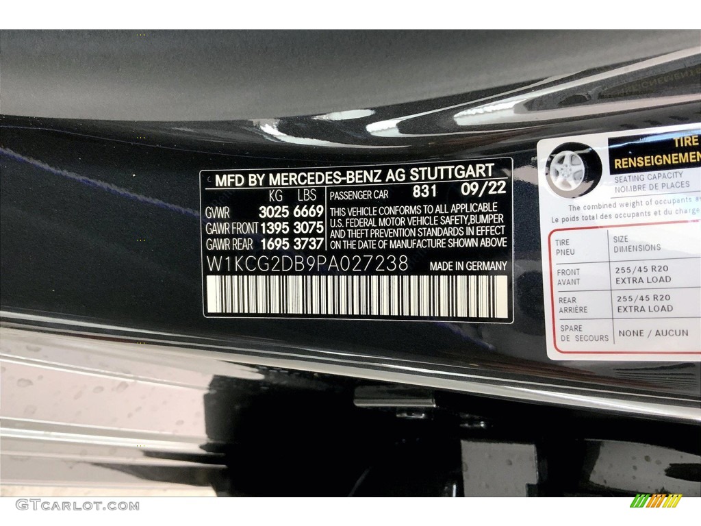 2023 EQS Color Code 831 for Graphite Gray Metallic Photo #145308344