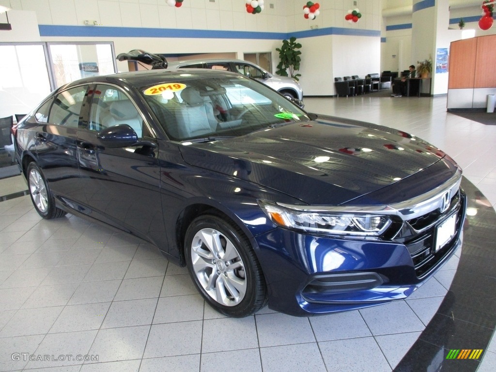 2019 Accord LX Sedan - Obsidian Blue Pearl / Gray photo #3