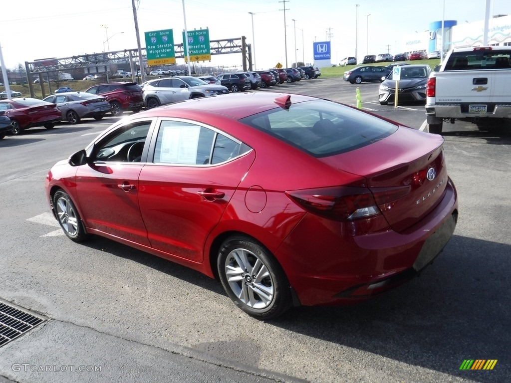 2019 Elantra SEL - Scarlet Red / Beige photo #7