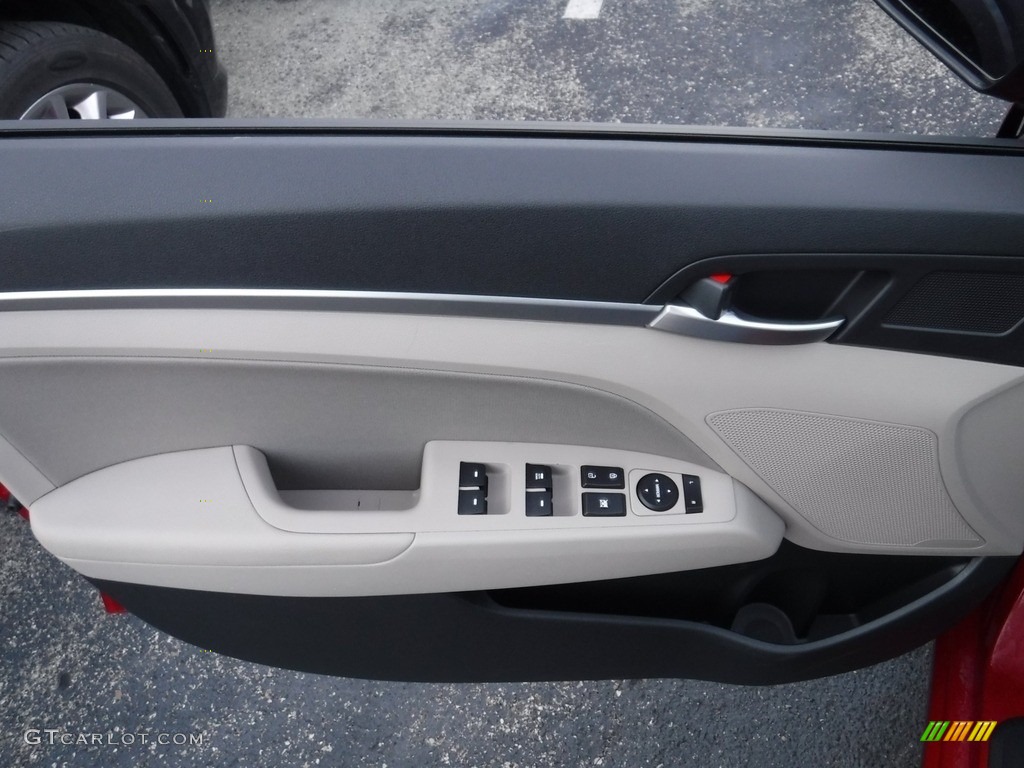 2019 Elantra SEL - Scarlet Red / Beige photo #11