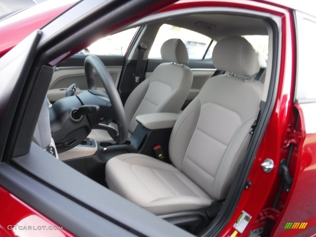 2019 Elantra SEL - Scarlet Red / Beige photo #12