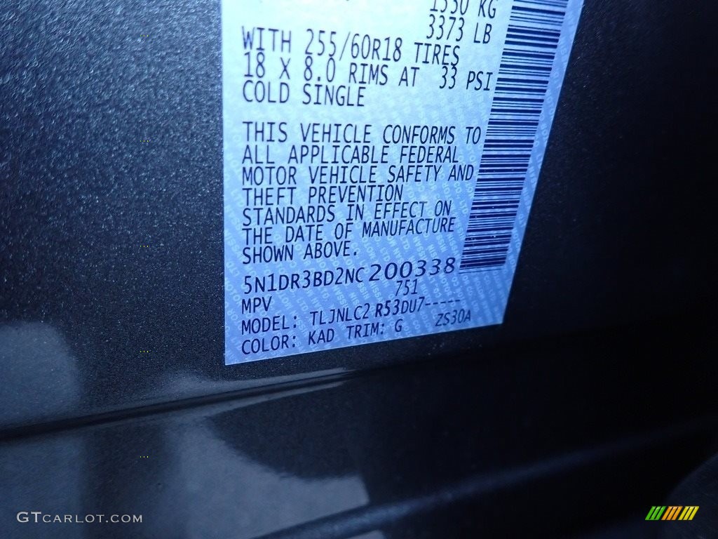 2022 Pathfinder SV 4x4 - Gun Metallic / Charcoal photo #15