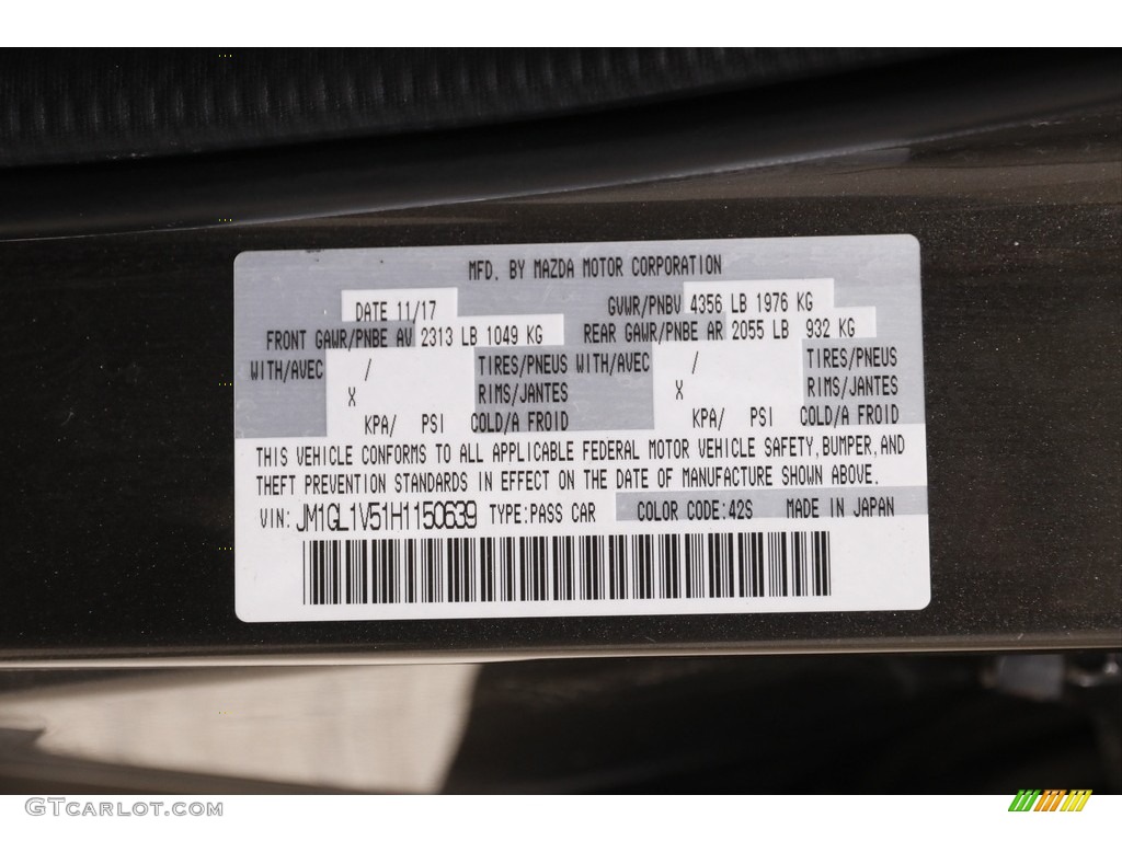 2017 Mazda6 Touring - Titanium Flash Mica / Black photo #23