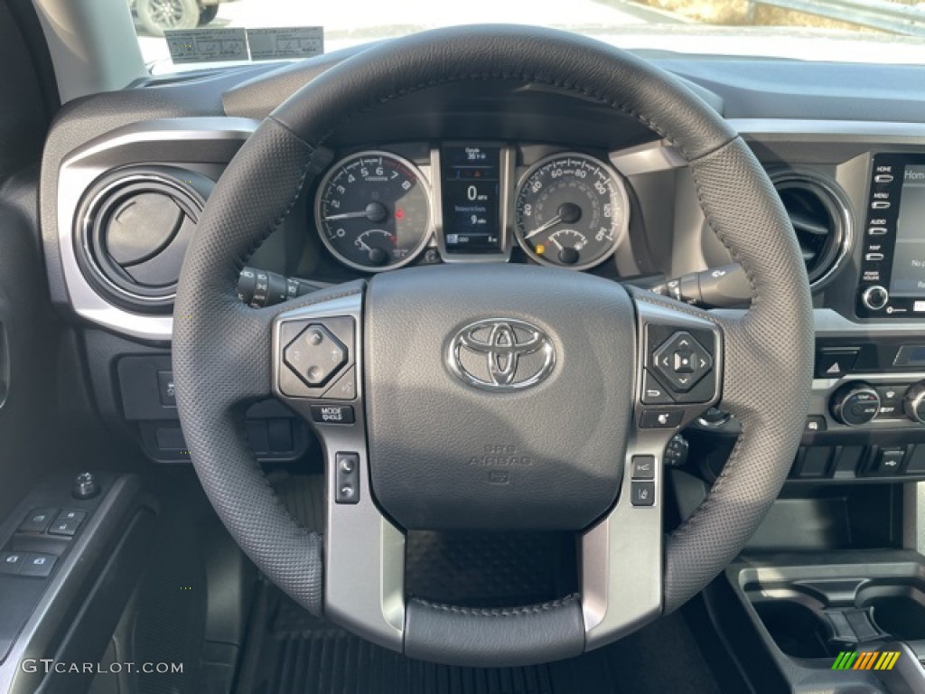 2023 Toyota Tacoma SR5 Access Cab 4x4 Cement Steering Wheel Photo #145312542