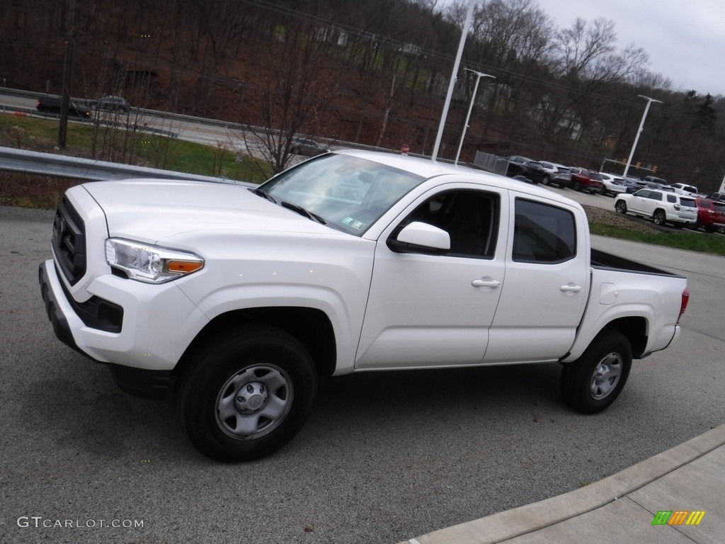 2022 Tacoma SR5 Double Cab 4x4 - Super White / Cement Gray photo #6