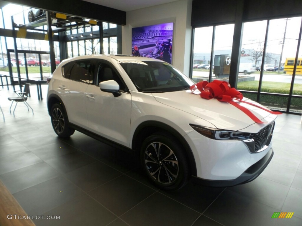 2023 CX-5 S Premium AWD - Rhodium White Metallic / Black photo #1