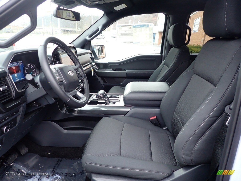 Black Interior 2022 Ford F150 XLT SuperCrew 4x4 Photo #145317174