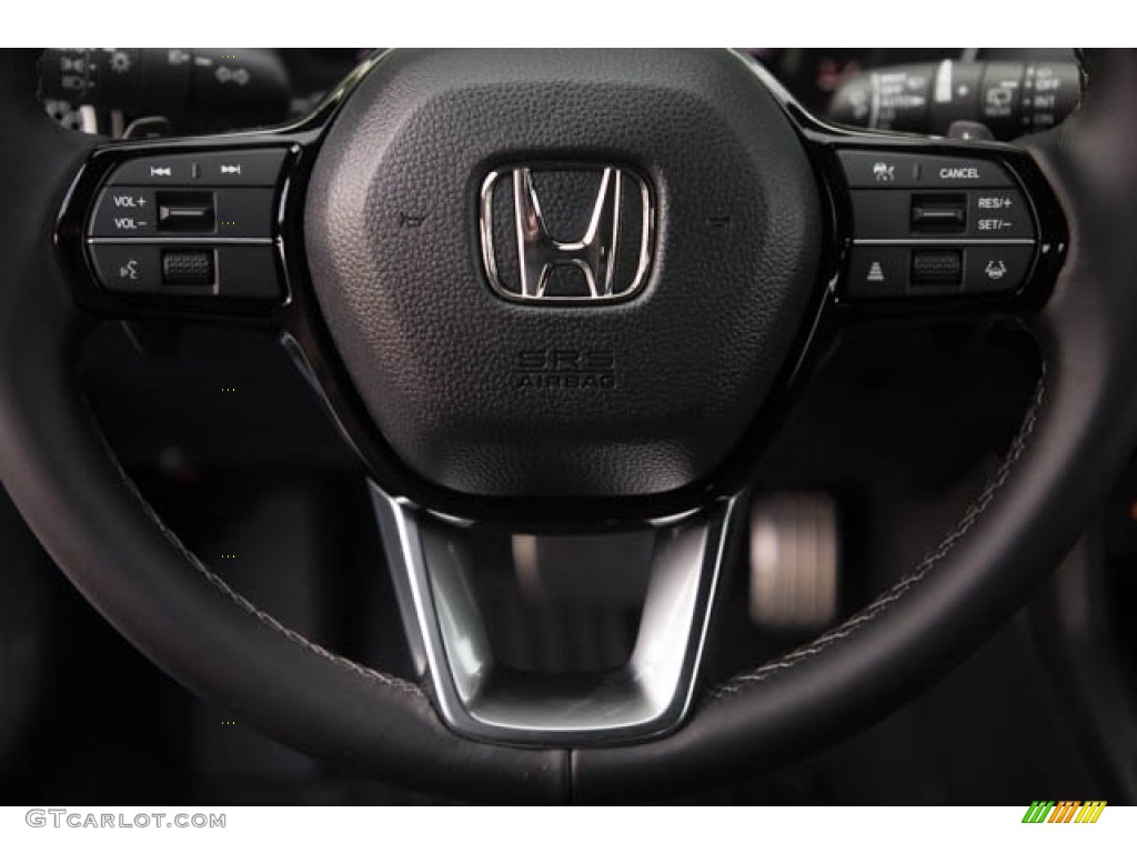 2023 Honda Civic Sport Touring Hatchback Black Steering Wheel Photo #145318092