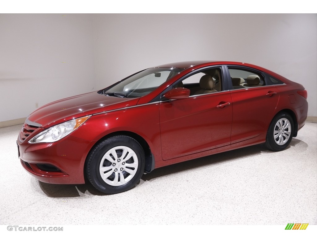 2011 Sonata GLS - Venetian Red / Camel photo #3