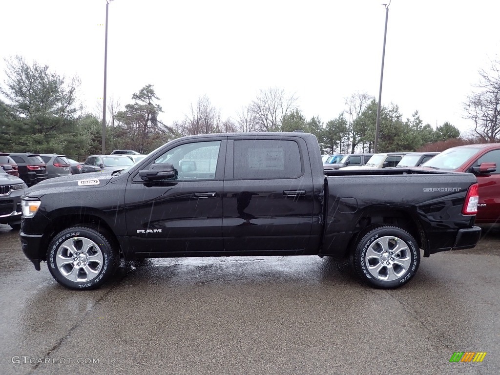 Diamond Black Crystal Pearl 2023 Ram 1500 Big Horn Crew Cab 4x4 Exterior Photo #145320049