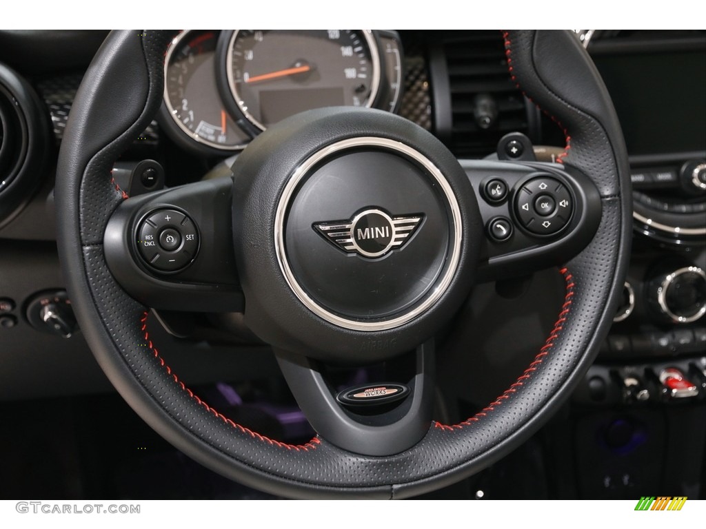 2019 Mini Convertible Cooper S Satellite Grey Lounge Leather Steering Wheel Photo #145321948