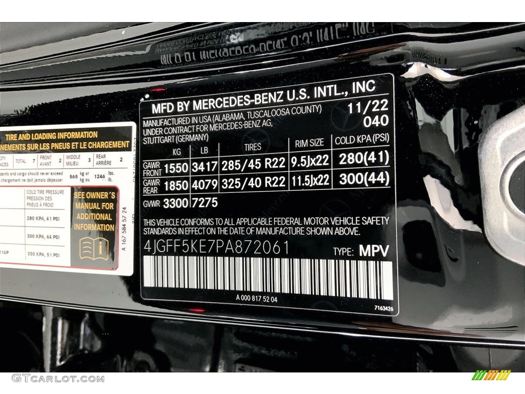 2023 Mercedes-Benz GLS 450 4Matic Color Code Photos