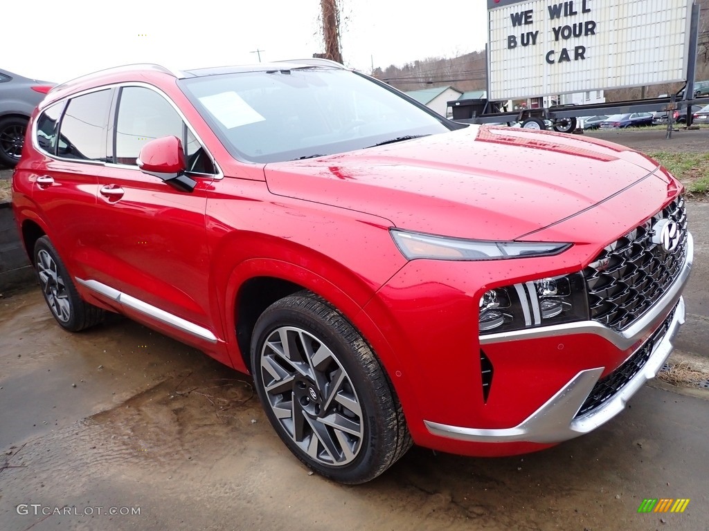Calypso Red 2021 Hyundai Santa Fe Calligraphy AWD Exterior Photo #145322647