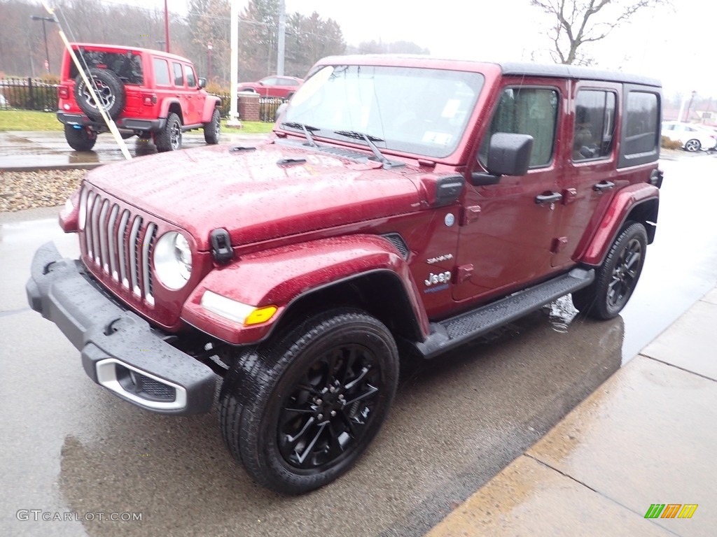 2021 Wrangler Unlimited Sahara 4xe Hybrid - Snazzberry Pearl / Black photo #4
