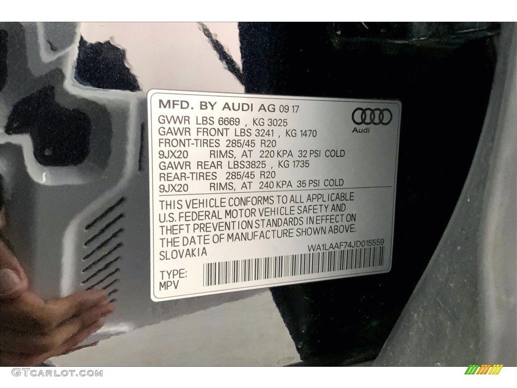 2018 Q7 3.0 TFSI Premium Plus quattro - Night Black / Black photo #33