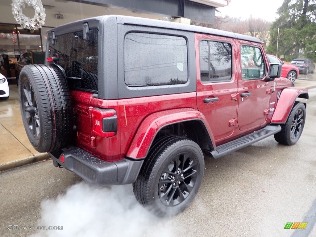 2021 Wrangler Unlimited Sahara 4xe Hybrid - Snazzberry Pearl / Black photo #8