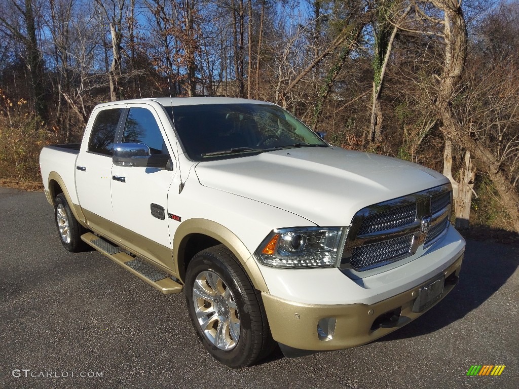 2015 1500 Laramie Long Horn Crew Cab 4x4 - Bright White / Canyon Brown/Light Frost photo #5