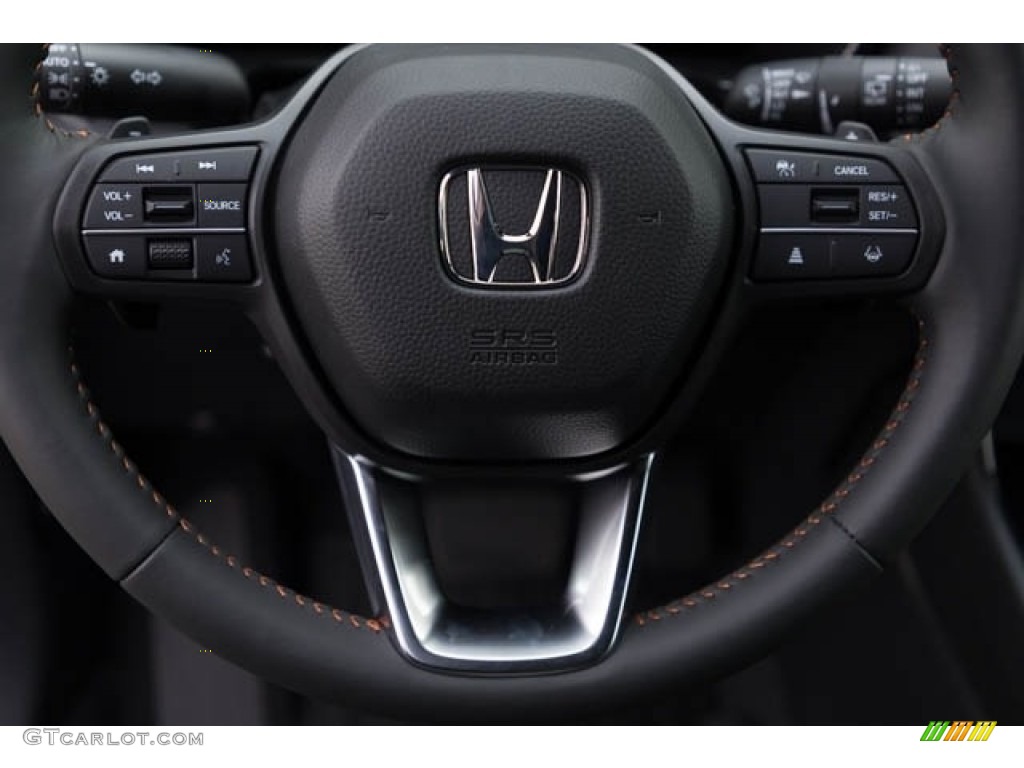 2023 Honda CR-V Sport AWD Hybrid Black Steering Wheel Photo #145328488
