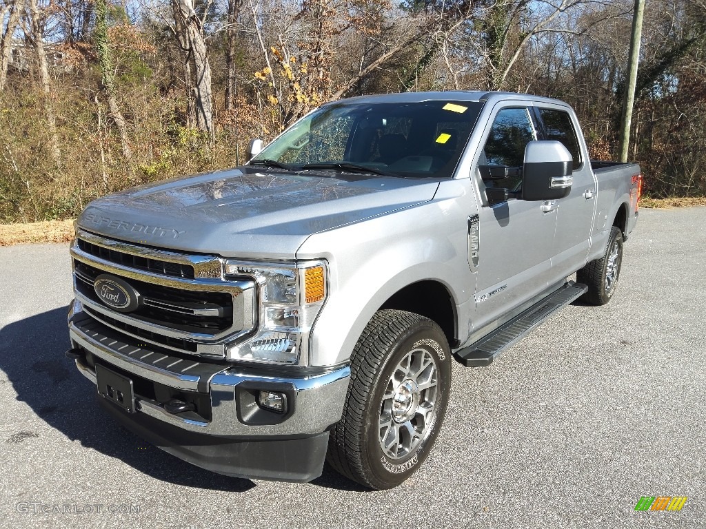 2021 F250 Super Duty Lariat Crew Cab 4x4 - Iconic Silver / Black photo #2