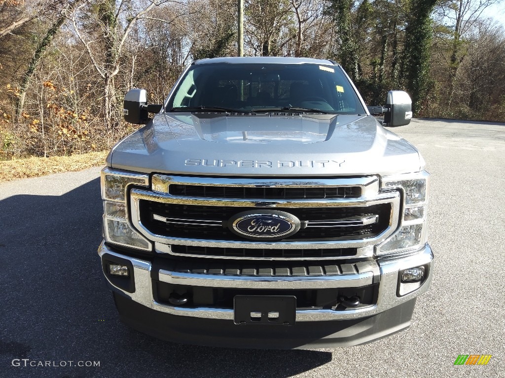2021 F250 Super Duty Lariat Crew Cab 4x4 - Iconic Silver / Black photo #3