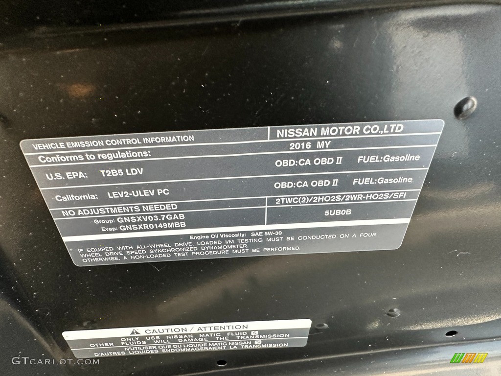 2016 QX50 AWD - Black Obsidian / Graphite photo #53