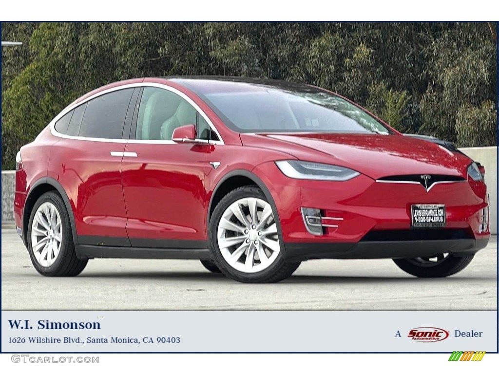 2019 Model X Standard Range - Red Multi-Coat / Cream photo #1