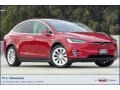 2019 Red Multi-Coat Tesla Model X Standard Range  photo #1