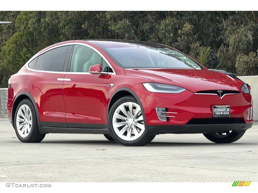 Red Multi-Coat 2019 Tesla Model X Standard Range Exterior Photo #145330575