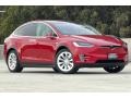 2019 Red Multi-Coat Tesla Model X Standard Range  photo #2
