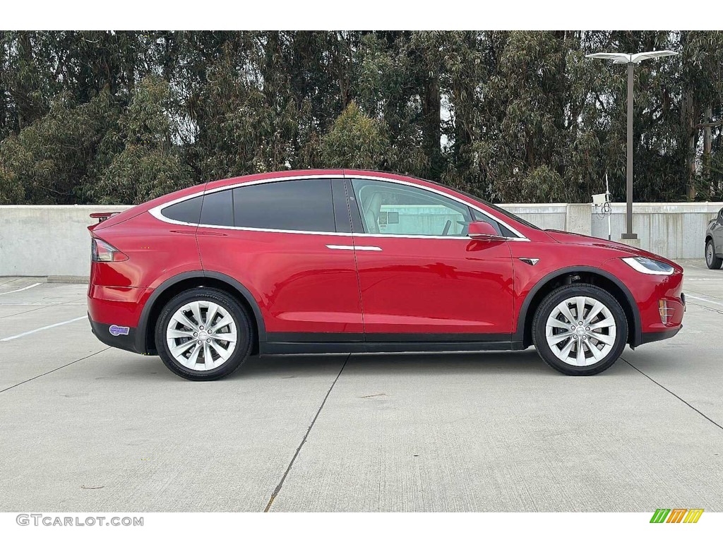 Red Multi-Coat 2019 Tesla Model X Standard Range Exterior Photo #145330595