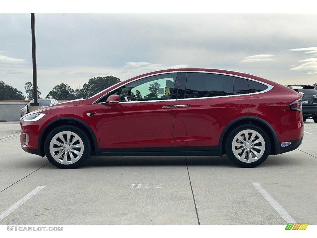 Red Multi-Coat 2019 Tesla Model X Standard Range Exterior Photo #145330682