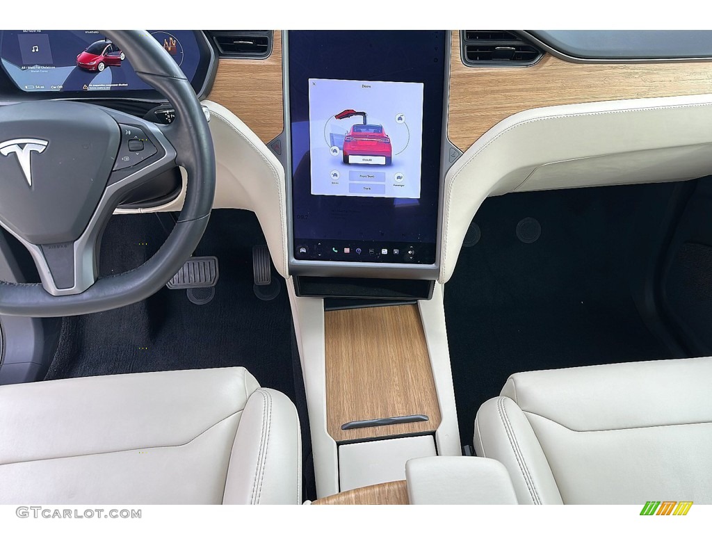2019 Tesla Model X Standard Range Cream Dashboard Photo #145330856