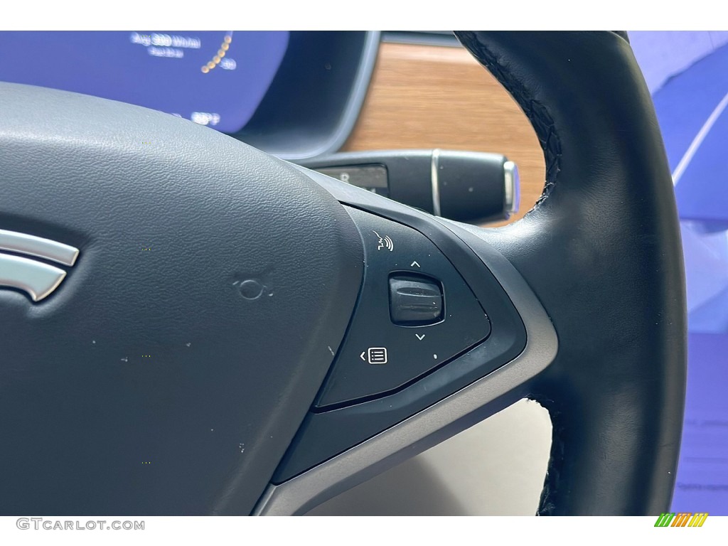 2019 Tesla Model X Standard Range Cream Steering Wheel Photo #145331231