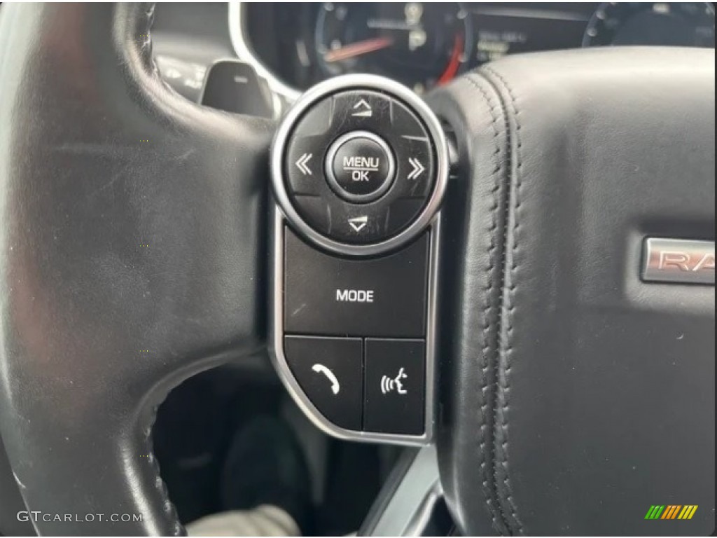 2015 Land Rover Range Rover Supercharged Long Wheelbase Ebony/Cirrus Steering Wheel Photo #145333677