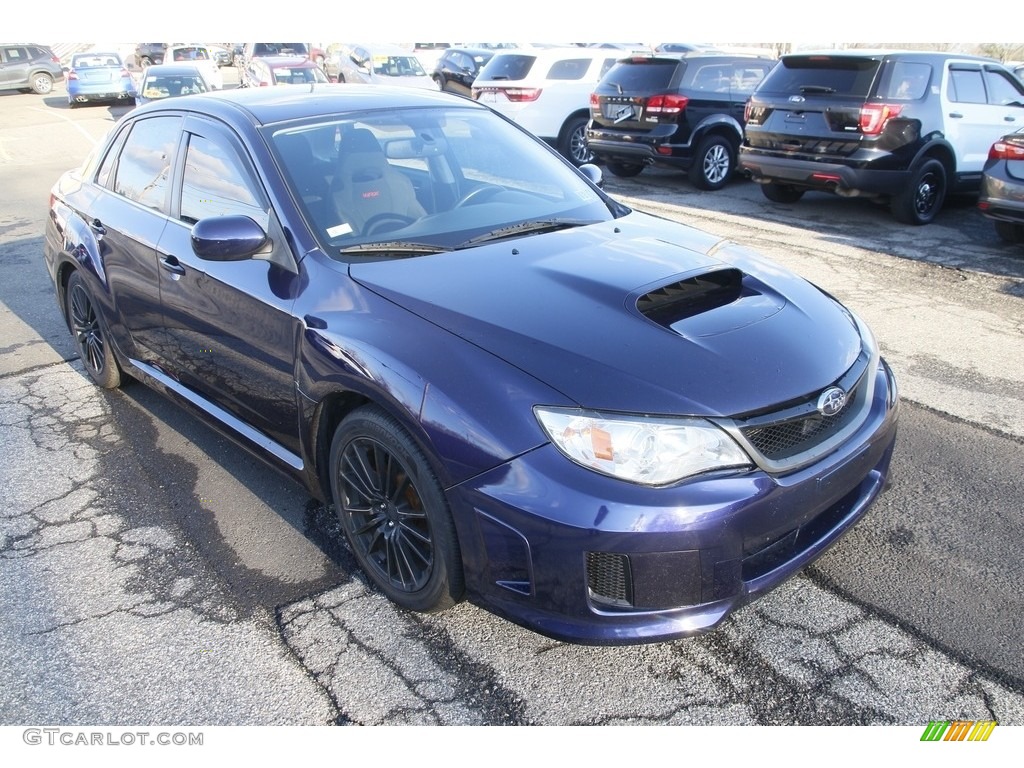 2014 Impreza WRX 4 Door - Plasma Blue Pearl / Carbon Black photo #3